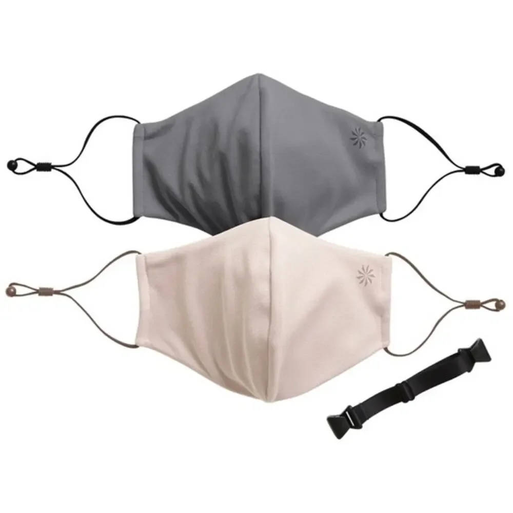 Athleta Activate Facial Mask Two Pack Pink and Osprey Gray